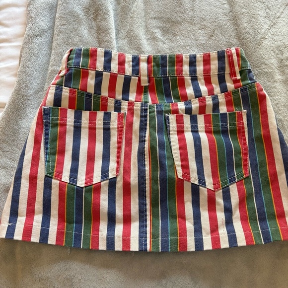 Unique Striped Multicolor Mini Skirt - Picture 2 of 8